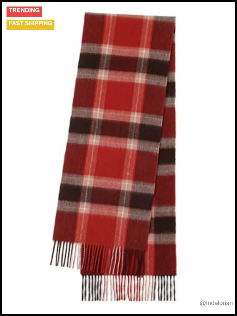 Winter Fringe Scarf Plaid Wrap Shawl Oversized Blanket Scarf